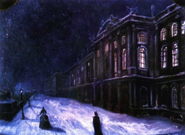 Сочинение по картине: Дмитриев - "Эскиз декораций к опере П. И. Чайковского `Пиковая дама`" Сочинение по картине: Дмитриев - "Эскиз декораций к опере П. И. Чайковского `Пиковая дама`"